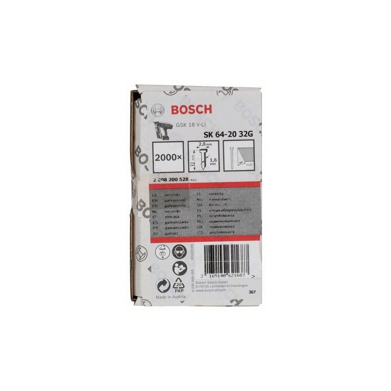 Hřeb se zápustnou hlavou SK64 20G - 32 mm, pozinkovaný