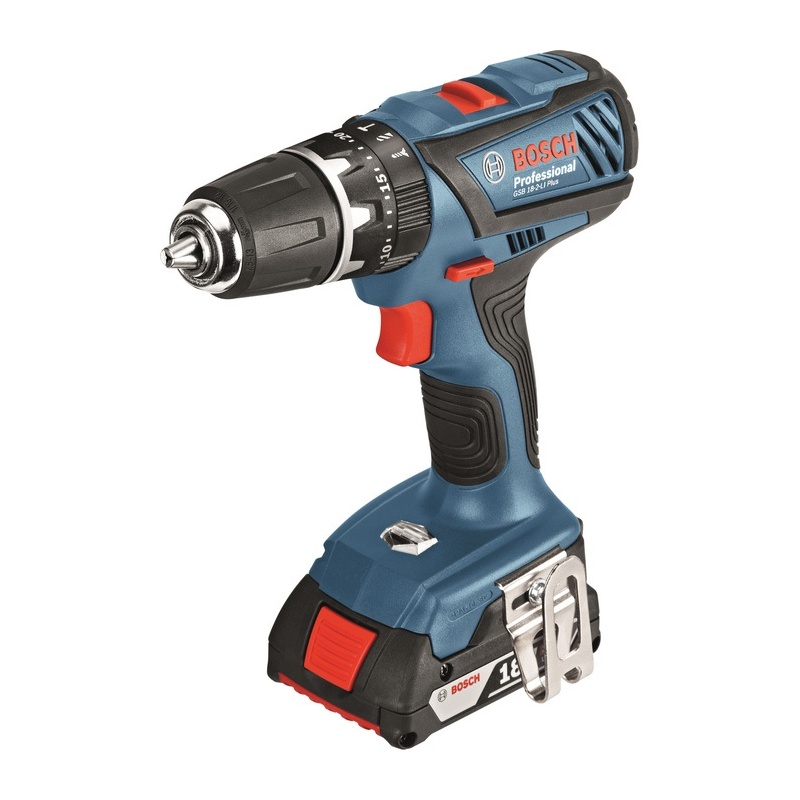 Bosch GSB 18-2-LI Plus Professional (2xAku 2,0Ah Kufr) Aku šroubovák 06019E7120