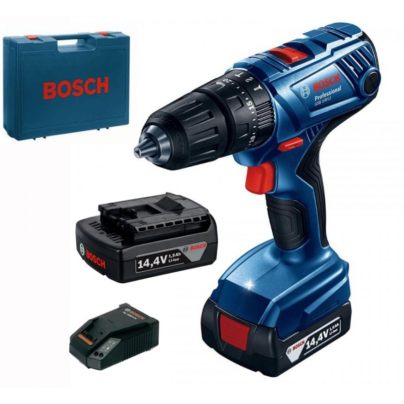 Aku šroubovák Bosch GSB 140-LI Professional (2xAku 1,5Ah Kufr)