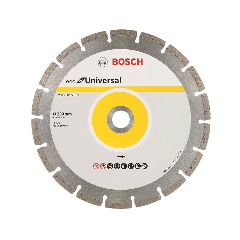 Univerzální diamantový kotouč Bosch Eco for Universal 230 x 22,23 x 2,6 (GWS 22-230, GWS 24, 26-230, PWS 1900, PWS 20-230J)