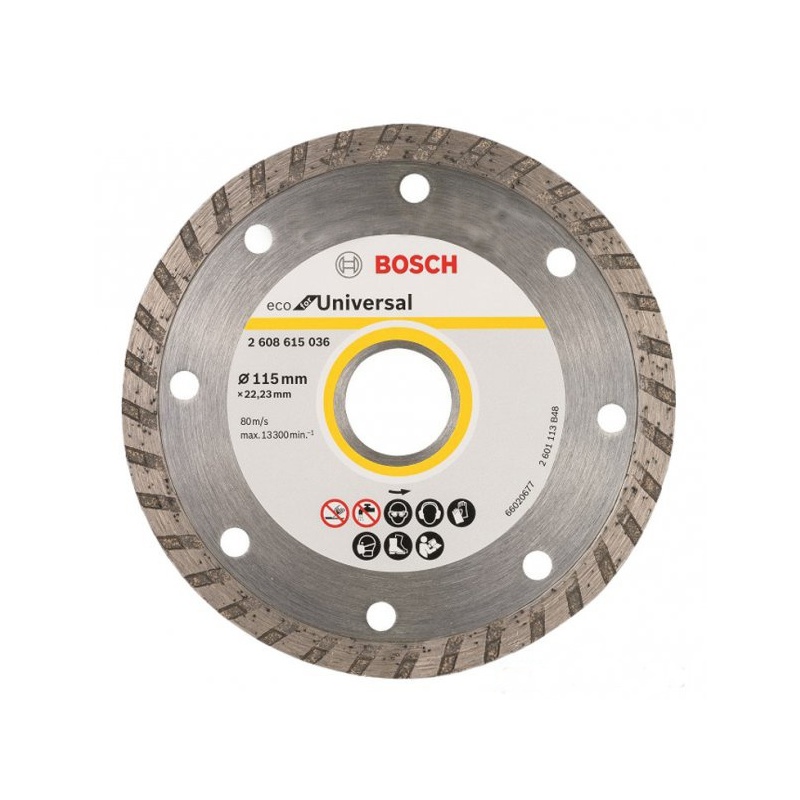 Univerzální diamantový kotouč Bosch Eco Turbo 115 x 22,23 x 2,0 (PWS750-115, GWS7-115,GWS7-115,)