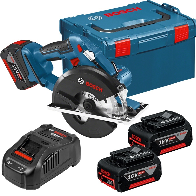 Bosch GKM 18 V-LI Professional (2xAku 5,0Ah L-Boxx) Aku okružní pila 06016A4002