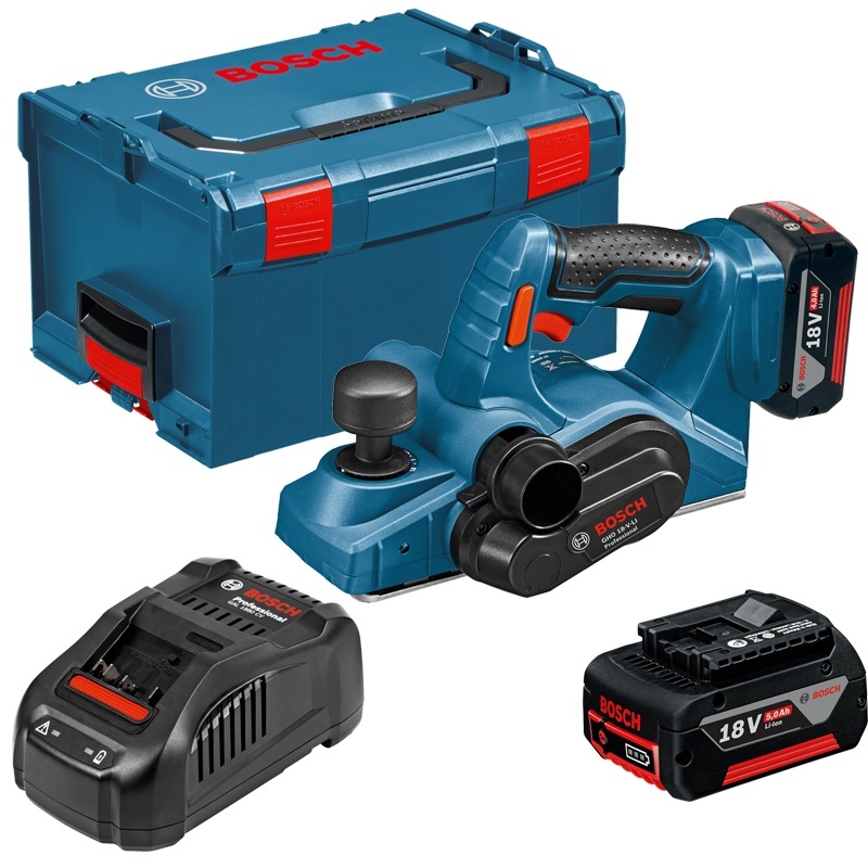 Bosch GHO 18 V - LI Professional (2x Aku 5,0 Ah, L-Boxx ) Aku hoblík 06015A0304
