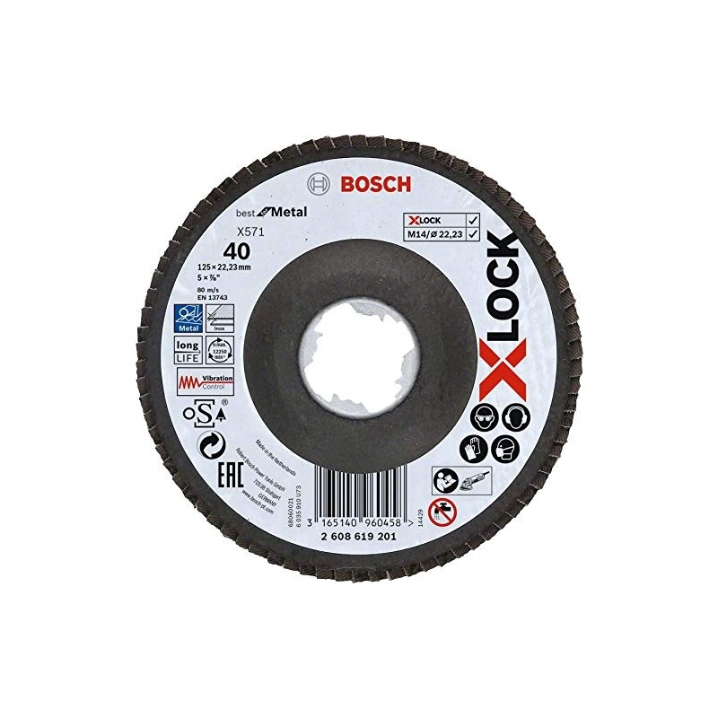 Lamelové kotouče X-LOCK, šikmý, fíbr, Ø 125 mm, G 40, X571