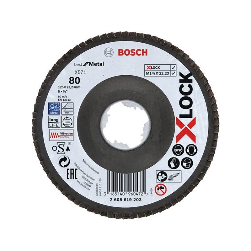 Lamelové kotouče X-LOCK, šikmý, fíbr, Ø 125 mm, G 80, X571