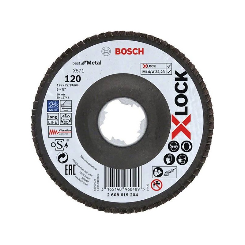 Lamelové kotouče X-LOCK, šikmý, fíbr, Ø 125 mm, G 120, X571