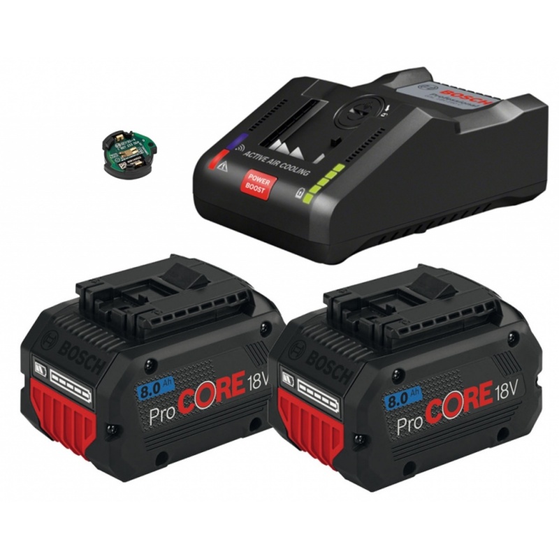Bosch sada 2 x Akumulátor ProCORE 18V 8,0Ah+nabíječ+GCY - 1600A016GP