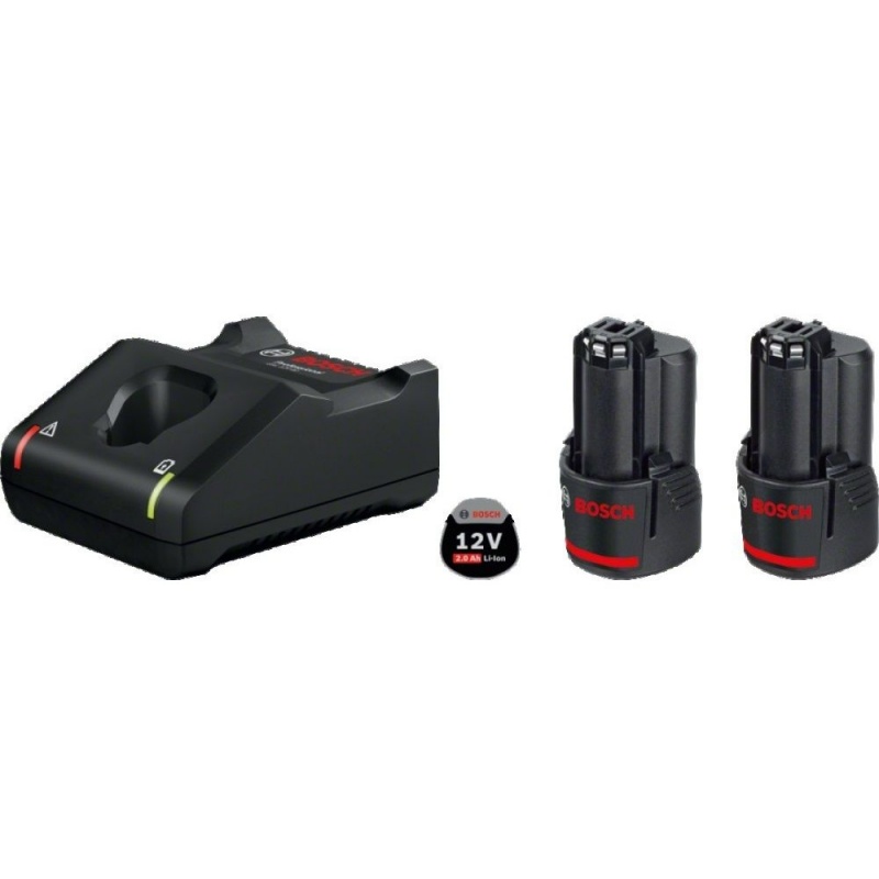 Bosch 2xAku 2,0Ah + GAL 12V-40 Professional