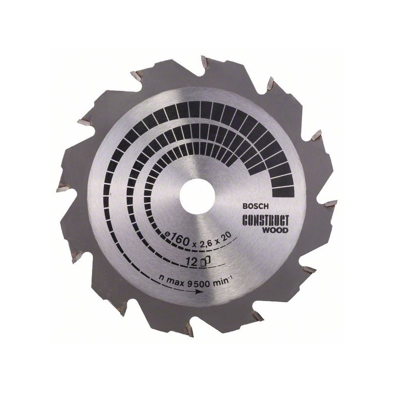 Pilový kotouč Construct Wood 160 x 20/16 x 2,6 mm; 12