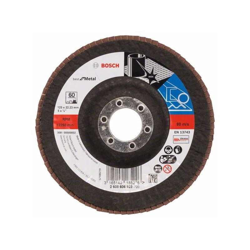 Lamelový brusný kotouč X571, Best for Metal D = 125 mm; G = 60, lomený