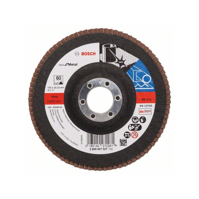 Lamelový brusný kotouč X571, Best for Metal D = 125 mm; G = 60, rovný