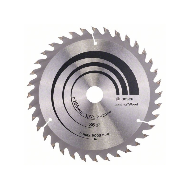 Bosch Pilový kotouč Optiline Wood 165 x 20/16 x 1,7 mm, 36