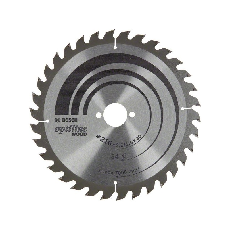 Bosch Pilový kotouč Optiline Wood 216 ×2,6/1,6 × 30 T34
