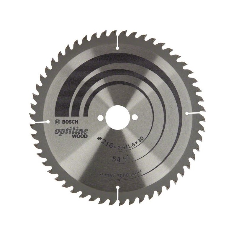 Bosch Pilový kotouč Optiline Wood 216 ×2,6/1,6 × 30 T54