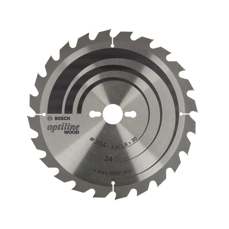 Bosch Pilový kotouč Optiline Wood 254 × 2,8/1,8 × 30 mm; 24 zubů