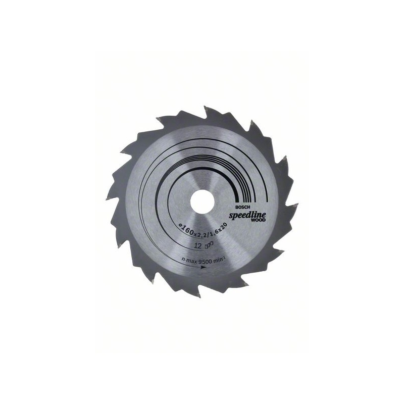 Bosch Pilový kotouč Speedline Wood 160 x 20 x 2,2 mm, 12