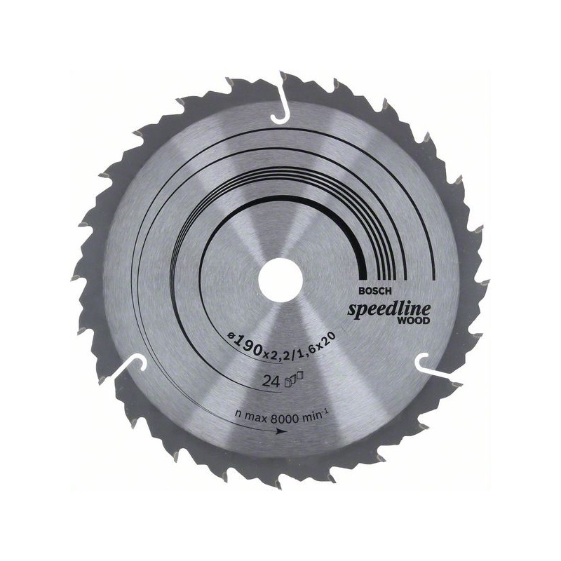 Bosch Pilový kotouč Speedline Wood 190 x 20/16 x 2,2 mm, 24