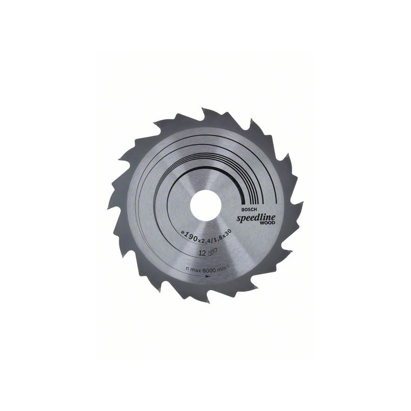 Bosch Pilový kotouč Speedline Wood 190 x 30 x 2,4 mm, 12