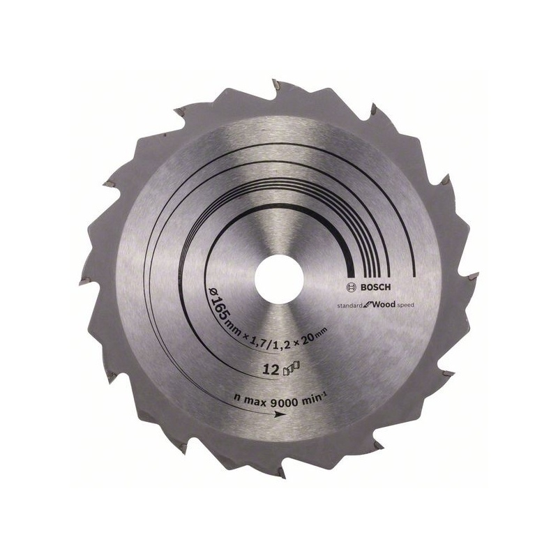 Bosch Pilový kotouč Speedline Wood 165 x 20/16 x 1,7 mm, 12