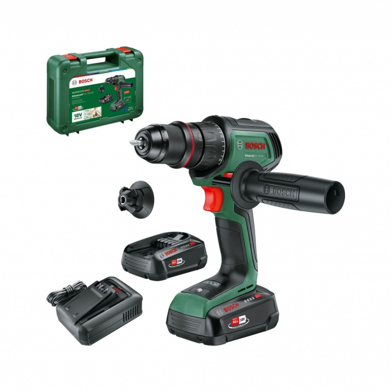 Bosch AdvancedDrill 18V-80 (2xAku, nástavce) - 06039E2004