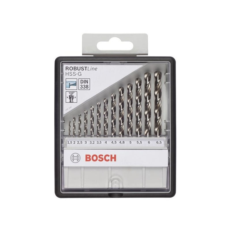 Vrtáky do kovu Bosch HSS-G, 135 °, 13-dílná sada (GSB21-2RE, GSB21-2RCT, GSB19-2RE, GSB16RE)