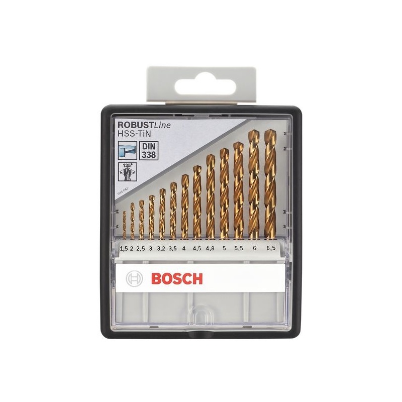 Vrtáky do kovu Bosch HSS-TiN 135 °, 13-dílná sada (GSB21-2RE, GSB21-2RCT, GSB19-2RE, GSB16RE)
