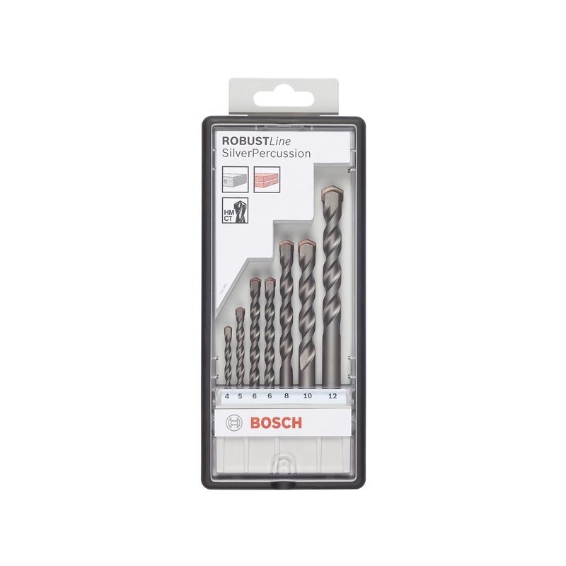 Vrtáky do betonu Bosch Silver Percussion, 7-dílná RL sada