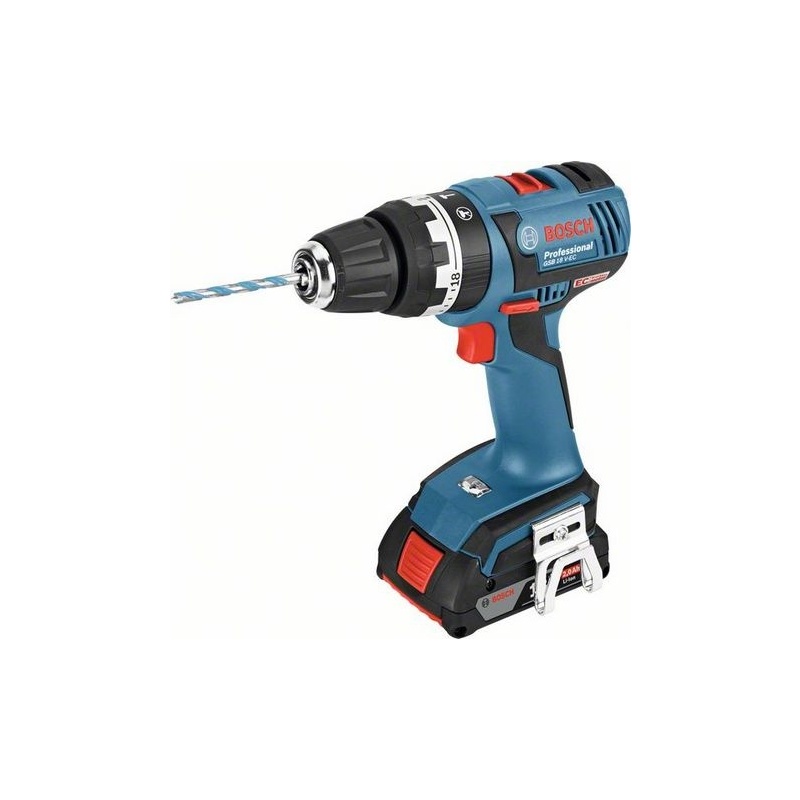 Aku. příklepový šroubovák Bosch GSB 18 V-EC Professional (2xAku 2,0 Ah  L-Boxx)