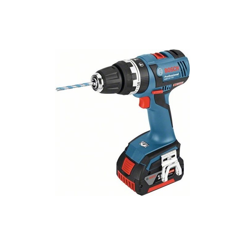 Aku. příklepový šroubovák Bosch GSB 18 V-EC Professional (2xAku 4,0Ah L-Boxx)