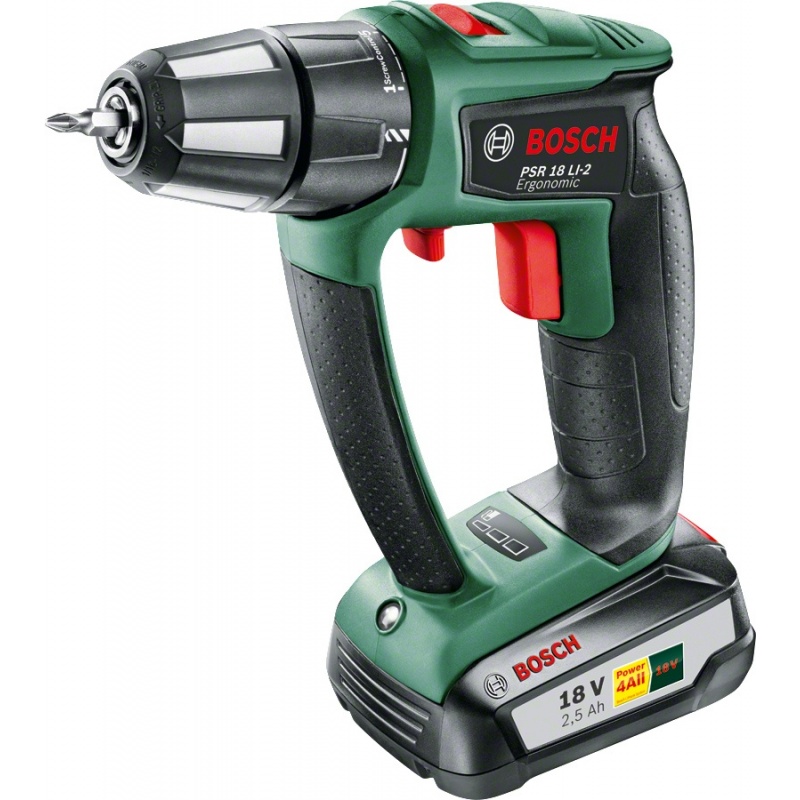 Bosch PSR 18 LI-2 Ergonomic (1 x 2,5 Ah) Aku šroubovák 06039B0100