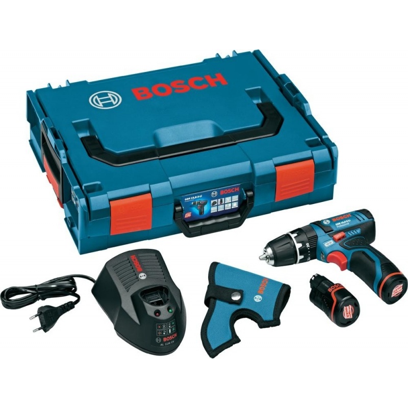Bosch GSB 12V-15 Professional (2 x Aku 2,0Ah L-Boxx) Aku příklepový šroubovák 06019B6906