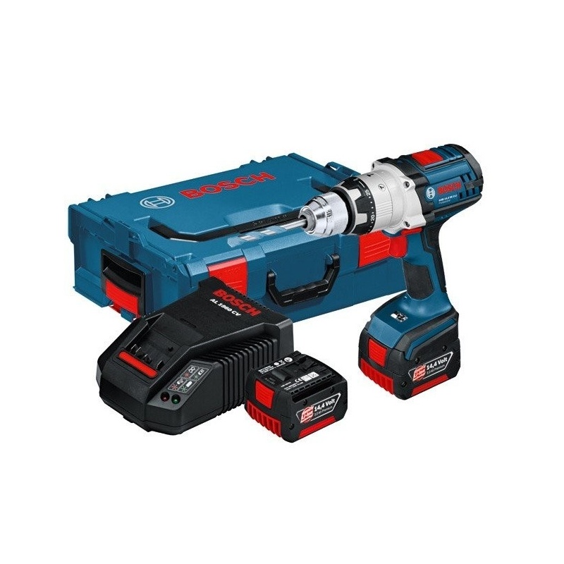 Aku příklepový šroubovák Bosch GSB 14,4 VE-2-LI Professional (2xAku 4,0 Ah+ L-Boxx)